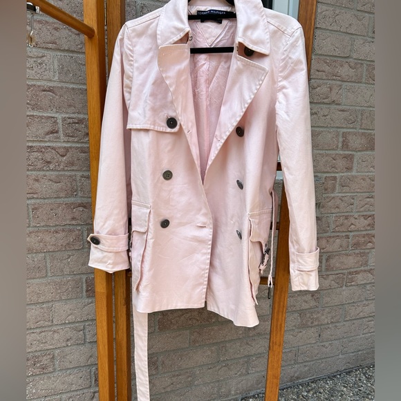 tommy hilfiger baby pink short trench coat - Picture 3 of 12